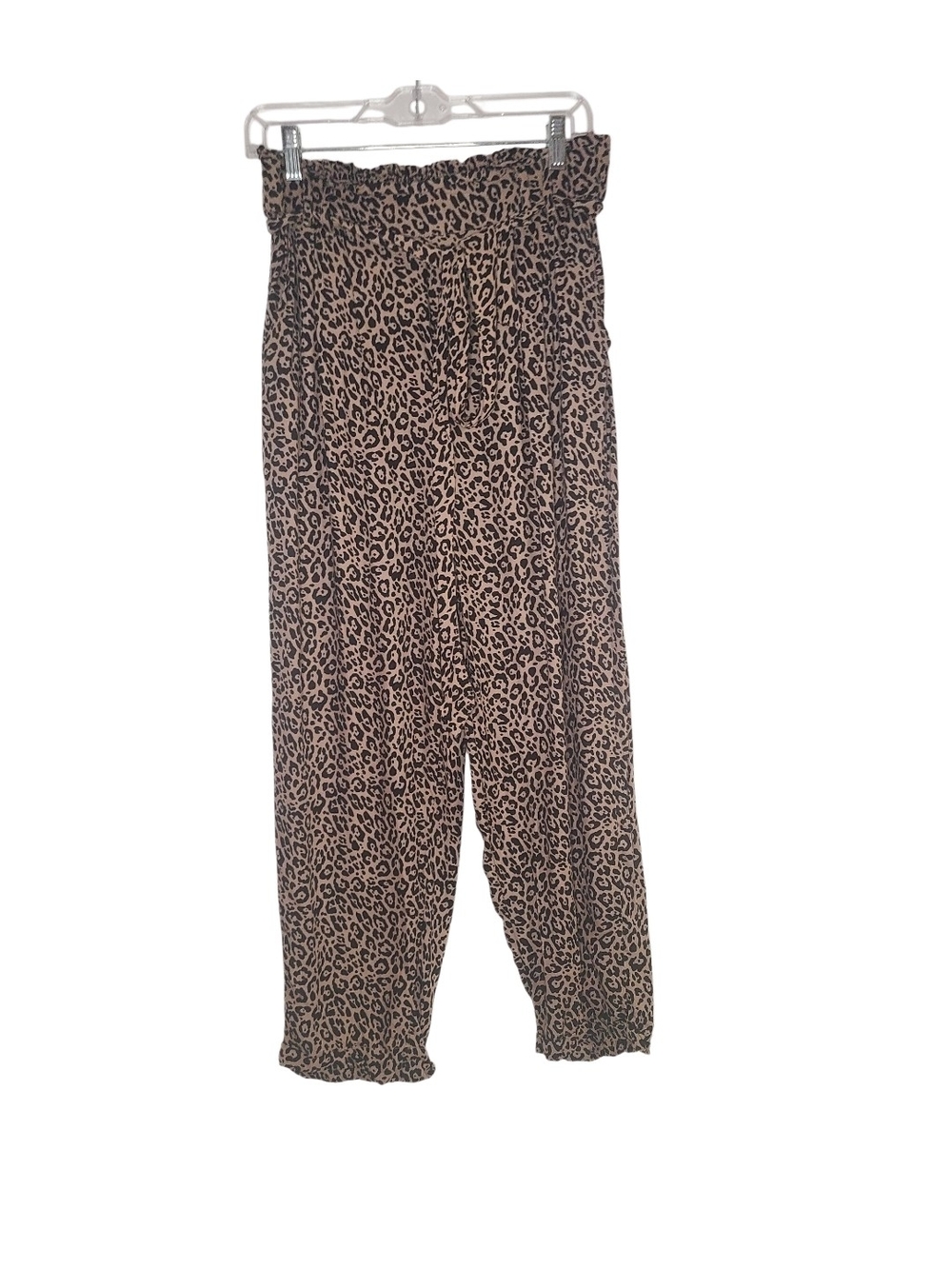 American Eagle Leopard Print Paperbag Waist Pants L